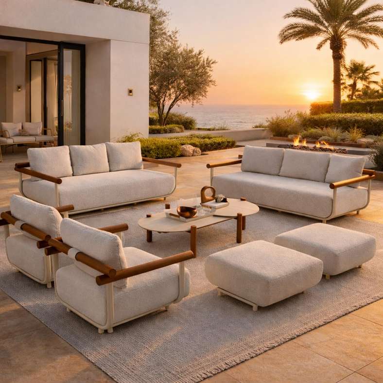 Pan Home RAAHA OUTDOOR COFFEE TABLE - CREAM - 062ZJE4800007 - Image 3
