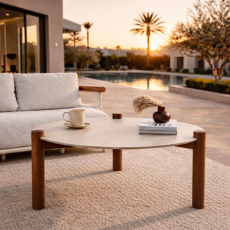 Pan Home RAAHA OUTDOOR COFFEE TABLE - CREAM - 062ZJE4800007 - Image 1
