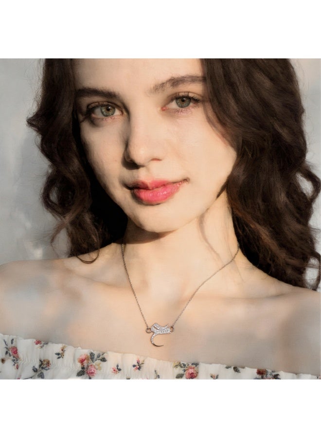 Kannan Jewels قلادة حرف عربي من كانان جواهر 925 فضة استرلينية - Image 2