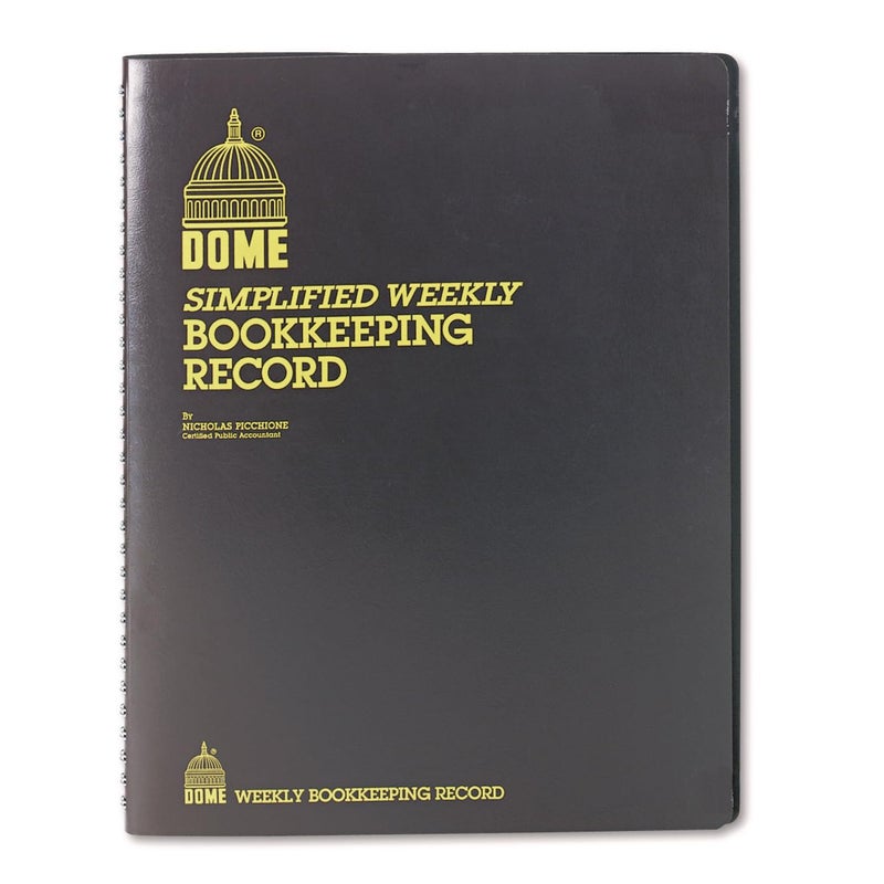 Do Me Dome Weekly Bookkeeping Record Book, 11in. x 9in., Brown - Image 1