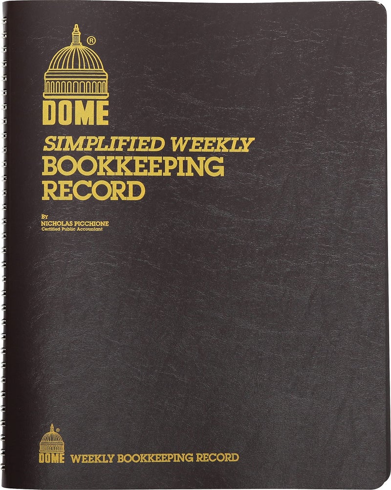 Do Me Dome Weekly Bookkeeping Record Book, 11in. x 9in., Brown - Image 2