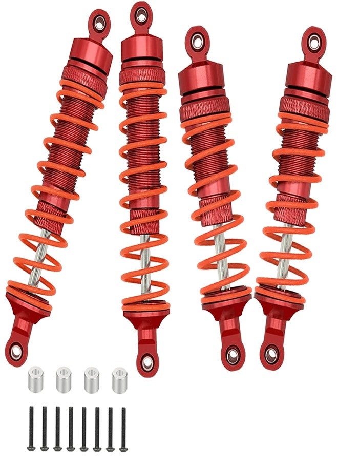RCarmumb RC Shocks Upgrades Part for 1/10 Granite 4X4 Senton 4X4 Bigrock 4X4 Typhon 4X4,4pcs Front Rear Aluminum Big Bore Shocks Hops Up,Replaced AR330550,Red - Image 1