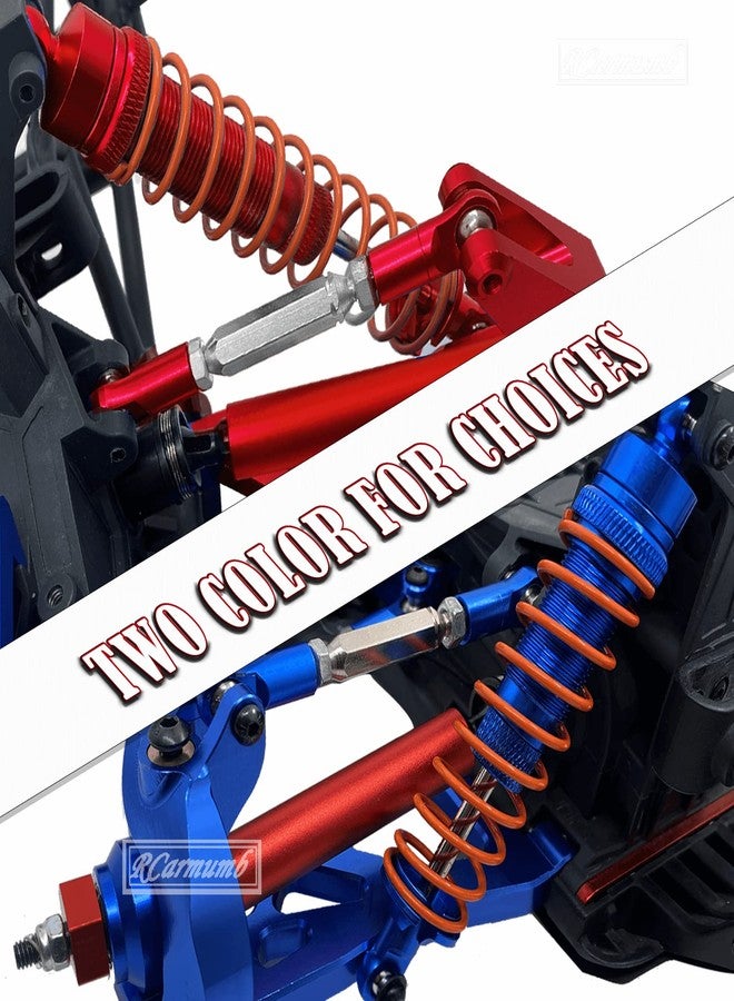 RCarmumb RC Shocks Upgrades Part for 1/10 Granite 4X4 Senton 4X4 Bigrock 4X4 Typhon 4X4,4pcs Front Rear Aluminum Big Bore Shocks Hops Up,Replaced AR330550,Red - Image 4