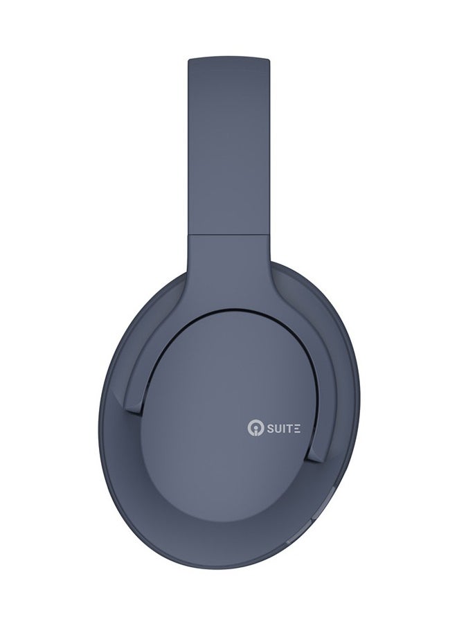 iOsuite Focus 8 Bluetooth Headphones Over Ear,45H Playtime Bluetooth 5.3 Wireless Headphones 3 EQ Modes,Built-in HD Mic,HiFi Stereo Sound,Deep Bass,Memory Foam Ear Cups for Phone/PC&Travel/Gym/Workout (Navy Blue)  - Image 2