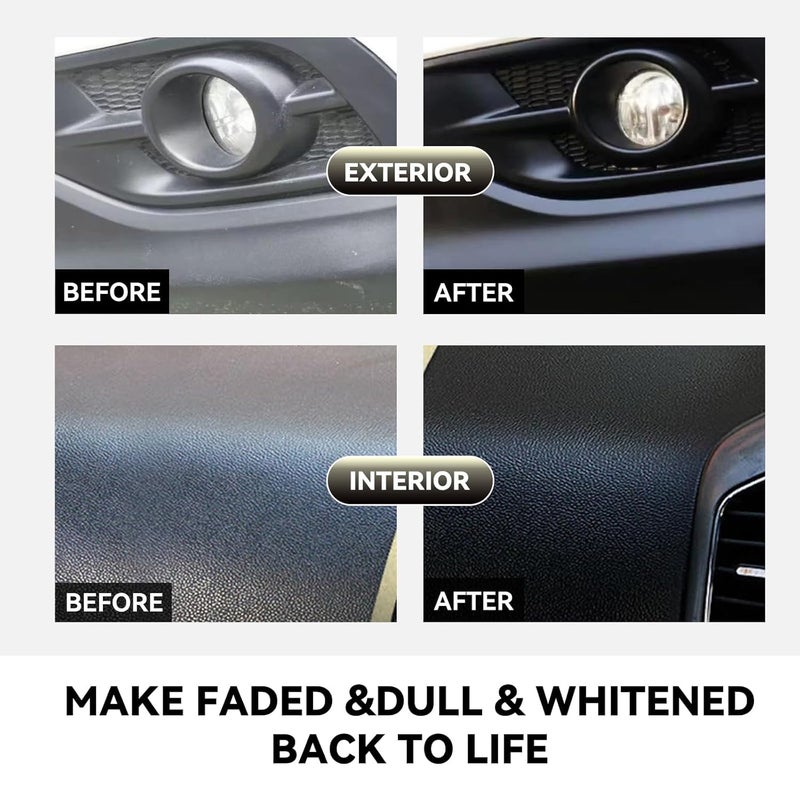 ROKTRY 1 pcs Plastic Restorer for Cars ,Lasting Auto Restoring Liquid , Exterior and Interior Plastic Revitalizing , Resists Water,Auto Exterior & Interior Plastic Cleaner - Image 4