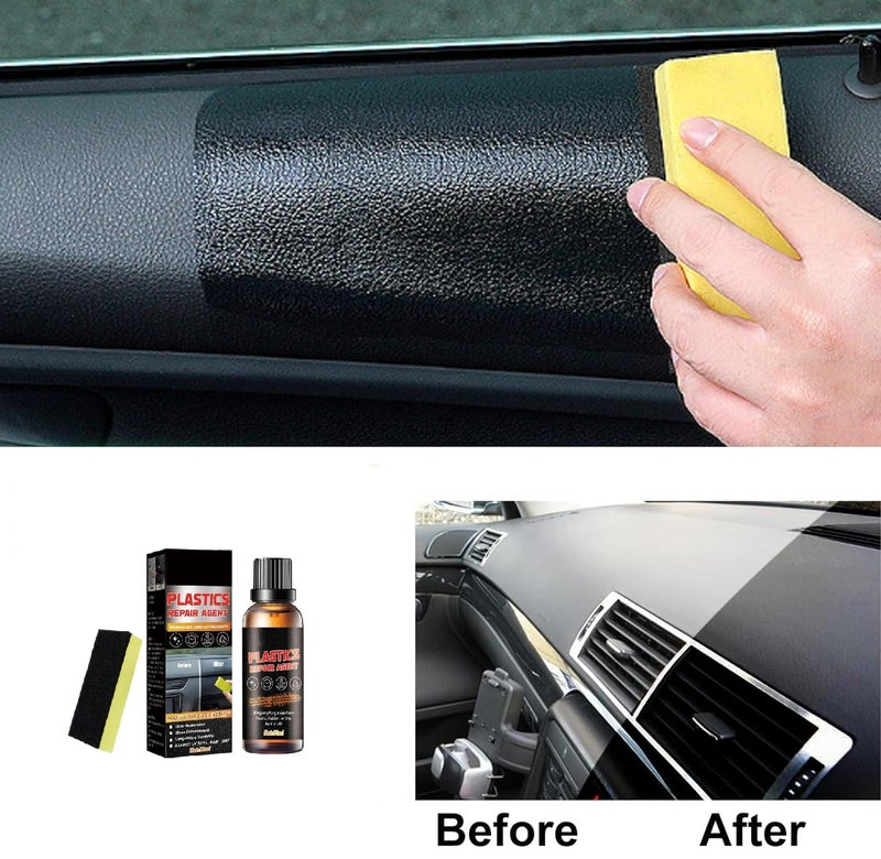 ROKTRY 1 pcs Plastic Restorer for Cars ,Lasting Auto Restoring Liquid , Exterior and Interior Plastic Revitalizing , Resists Water,Auto Exterior & Interior Plastic Cleaner - Image 3
