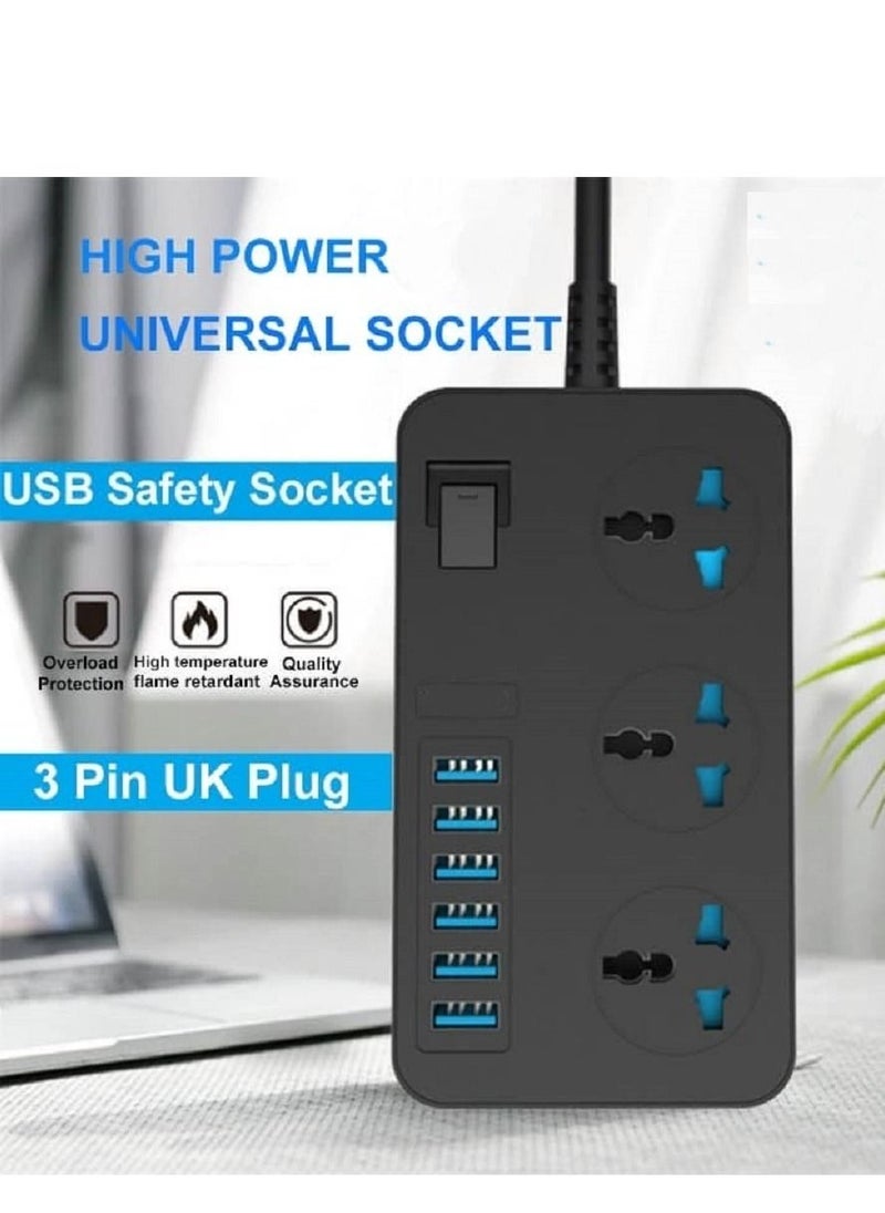 تمديد مقبس الطاقة TB-T09 مع 6 منافذ USB