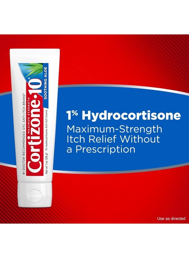 Cortizone 10 Maximum Strength Anti-Itch Cream with Soothing Aloe, 1% Hydrocortisone Creme, 2 oz. - Image 5