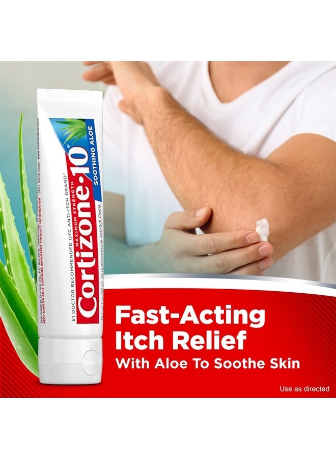 Cortizone 10 Maximum Strength Anti-Itch Cream with Soothing Aloe, 1% Hydrocortisone Creme, 2 oz. - Image 4