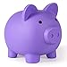 PJDRLLC Piggy Bank Unbreakable Plastic Money Bank Coin Bank for Girls and Boys Medium Size Piggy Banks Practical Gifts for Birthday Easter Christmas Purple - Image 3