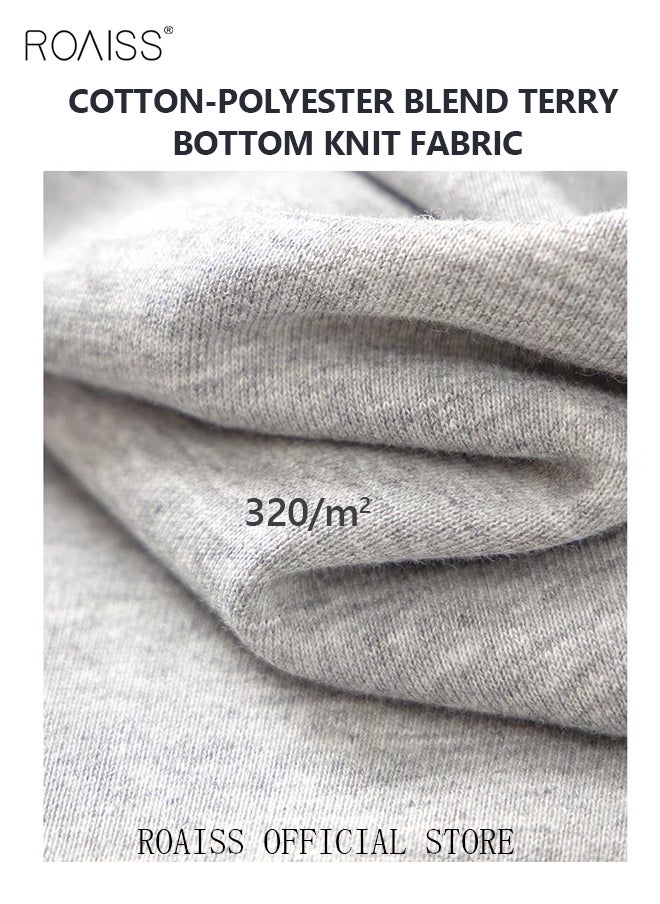 roaiss - Men's Straight-Leg Pants Long Loose Fit Wide-Leg Trousers for Young Students Casual and Trendy with Good Fabric Drape, Solid Color Sweatpants - Image 1
