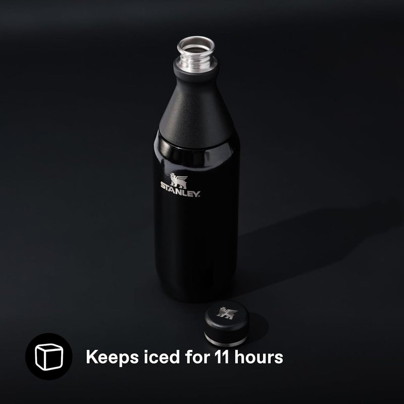 Stanley The All Day Slim Water Bottle 0.6L - Leakproof, Dishwasher Safe, Black - Image 4