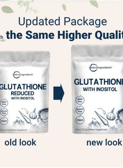 Micro Ingredients Glutathione Supplement, Pure Glutathione Reduced Powder with Inositol, 5 Ounce (9 Months Supply), 2 in 1 Formula, Powerful Ingredients for Antioxidants, Supports Liver Function, Vegan  - Image 3
