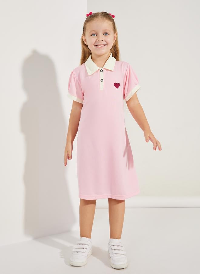 ستايلي فستان بولو بقلوب - Image 1