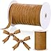 Chuangdi 58 Inch 60 Yard Christmas Velvet Ribbon Vintage Khaki Ribbons for Gift Wrapping Christmas Tree Ornaments Xmas Party Decoration Wreath Crafts Bow Making - Image 2