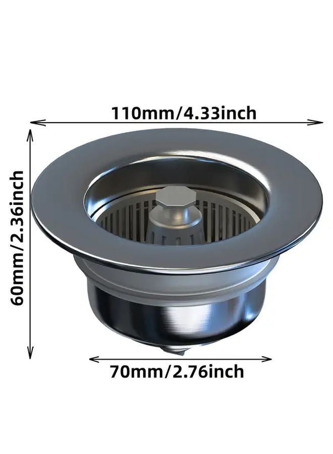 ABS Kitchen Sink Bounce Drain Stopper Filter 2 Pcs Anti Clog Valve - Image 3