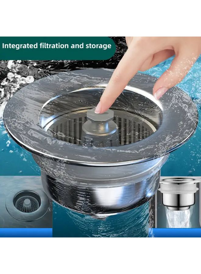 ABS Kitchen Sink Bounce Drain Stopper Filter 2 Pcs Anti Clog Valve - Image 5