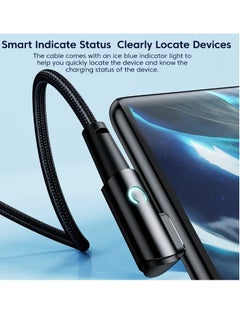 toocki USB C Charging Cable, 5A Current Fast Charging USB C To USB C Cable With 90 Degree Angle, Portable And Flexible Charging Data Cable Wire For For Most Of The Mobile Phones, (60W, 0.25m Black)  - Image 4