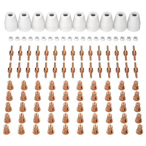 ARCCAPTAIN 110PCS PT31 Plasma Cutting Consumables Fit CUT-45 CUT-50 CT-312 MIG205 MP with Plasma Cutter Torch PT-31 JG-40 LG-40 - Image 1