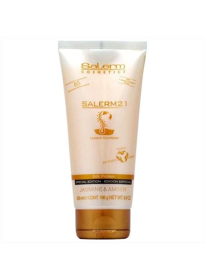Salerm Cosmetics 21 B5 Silk Protein Leave-in Conditioner Jasmine & Amber, 6.9 Ounce - Image 2
