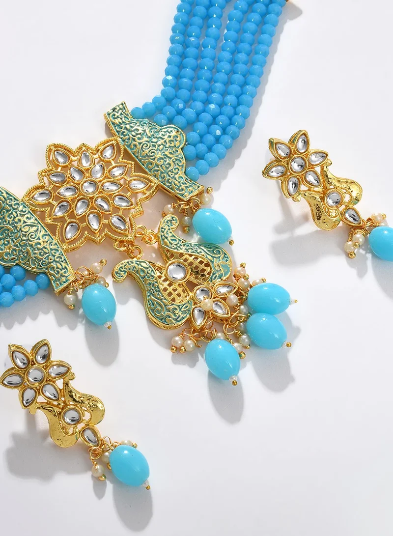 SOHI Beads-Studded Artificial Jewellery Set