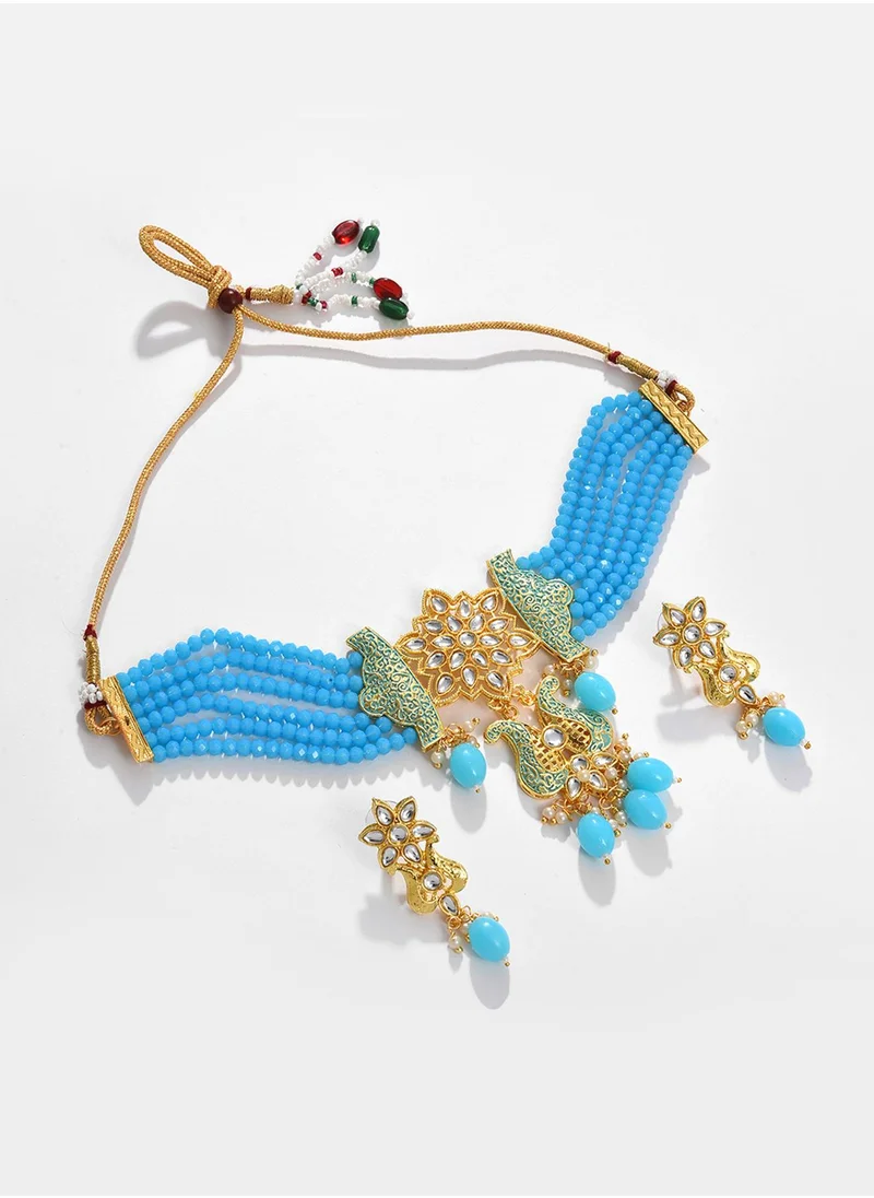 SOHI Beads-Studded Jewellery Set