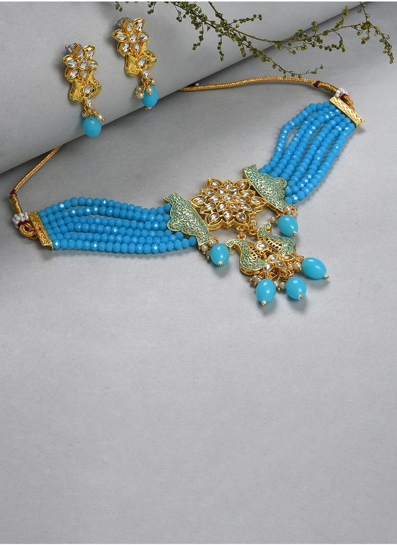 SOHI Beads-Studded Jewellery Set