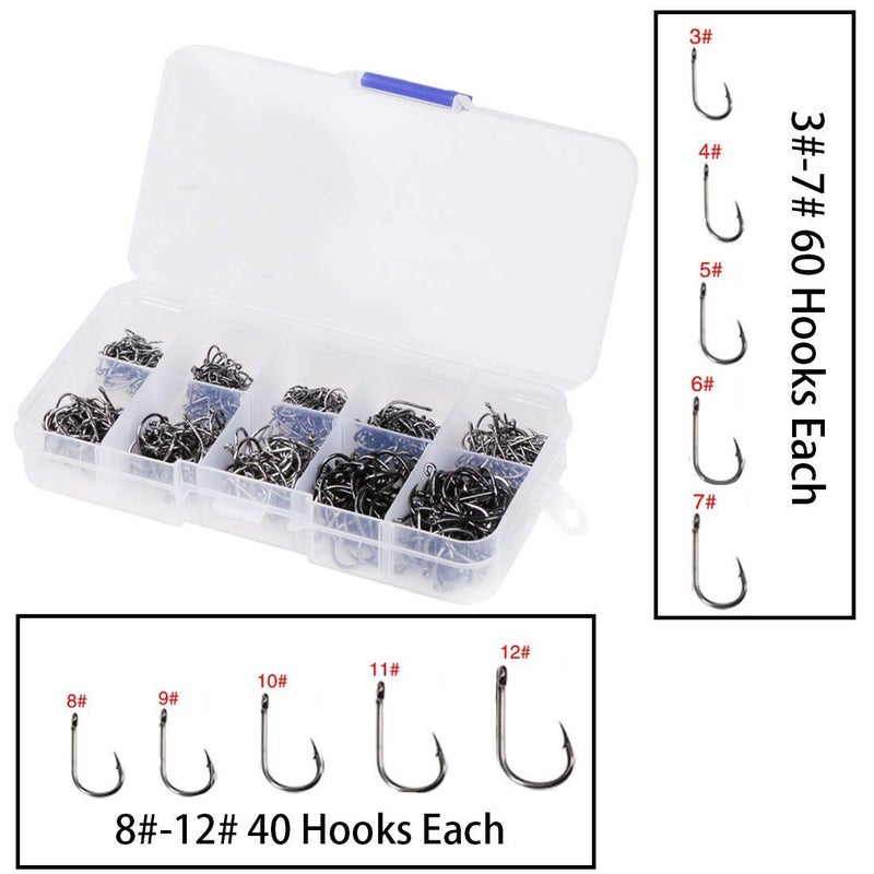 Futurekart Fishing Hooks 3# -12# Carp Single Fish Hook 500pcs and 0 .35mm 100m Super Strong Lure Fishing Thread Fishing Line Combo Set - Image 2