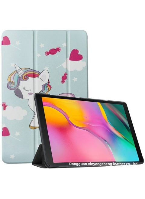 For Samsung Galaxy S10 Fe Plus 13.1 Inch Flat Panel Protective Cover 2025 Magnetic Dormancy Shell-Color:Small Colorful Horse-Applicable Models:Tab S10 Plus 2025 Model/s9 Plus/s9 Fe Plus 2024 Model