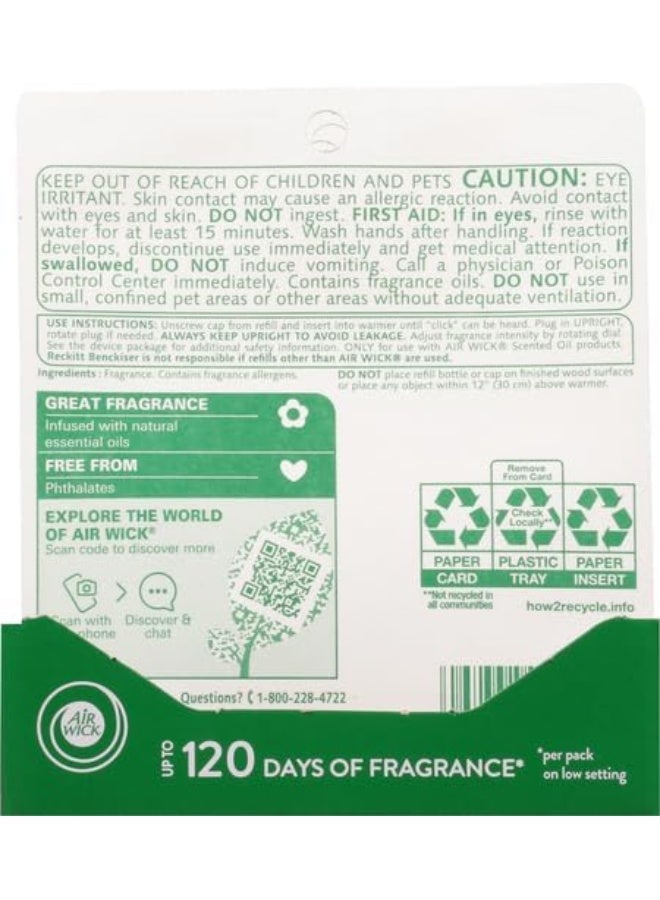 Air Wick Air Wick Plug in Scented Oil 2 Refills, Fresh Pine and Juniper, Fall scent, Fall spray, (2x0.67oz), Essential Oils, Air Freshener, Packaging May Vary - Image 3