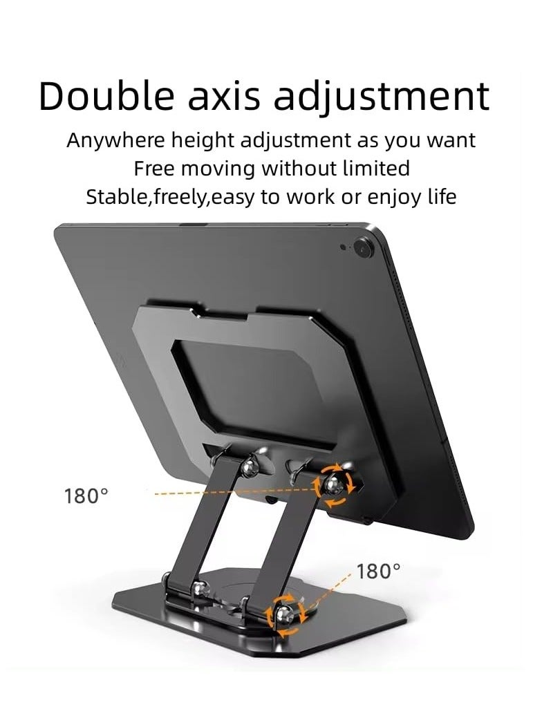 360° Rotating Aluminum Tablet Mobile Stand – Portable, Foldable, Adjustable Holder - Image 3