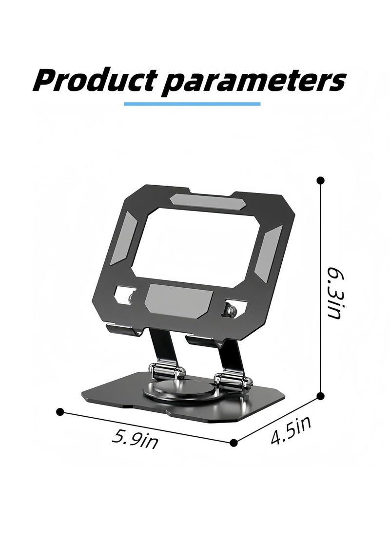 360° Rotating Aluminum Tablet Mobile Stand – Portable, Foldable, Adjustable Holder - Image 2