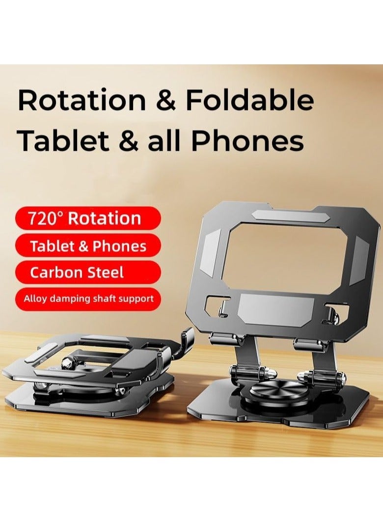 360° Rotating Aluminum Tablet Mobile Stand – Portable, Foldable, Adjustable Holder - Image 5