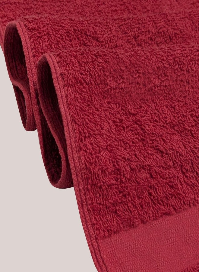 SupremePlus Premium Hand Towels - 16 x 27 Inch, Pack of 6, 100% Ring Spun Cotton - Durable & Highly Absorbent Salon Towels for Spa, Gym, Face, Hotel, Guestroom & Bathroom Use - Red - Image 4