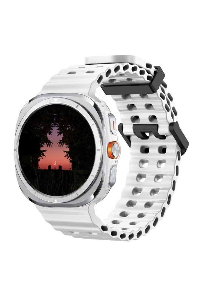 ELTRAZONE Soft Silicone Adjustable Replacement Strap for 47mm Galaxy Watch 7 Ultra | Durable Sport Bracelet | Lightweight, Sweat-Resistant Band for Active Lifestyle | Easy to Install – - Image 1