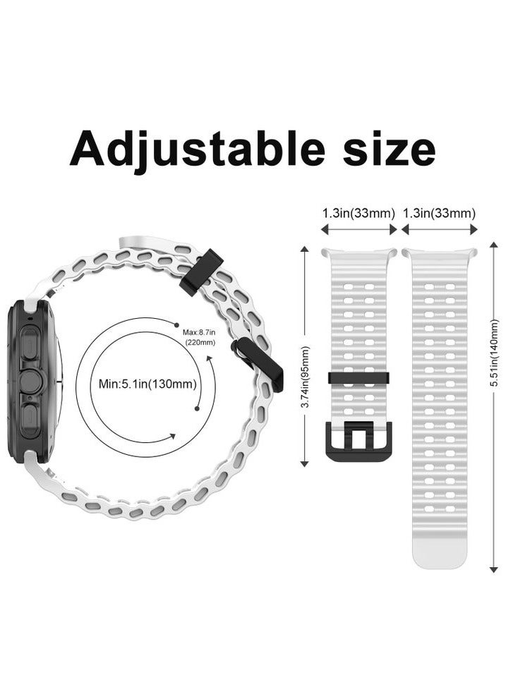 ELTRAZONE Soft Silicone Adjustable Replacement Strap for 47mm Galaxy Watch 7 Ultra | Durable Sport Bracelet | Lightweight, Sweat-Resistant Band for Active Lifestyle | Easy to Install – - Image 3