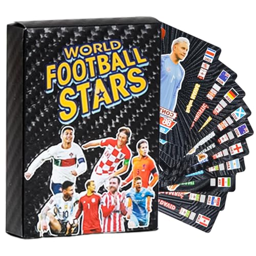 PN AVAN Football Card Set Waterproof Plastic Card Black 55 Card (Black Colour) - Image 1