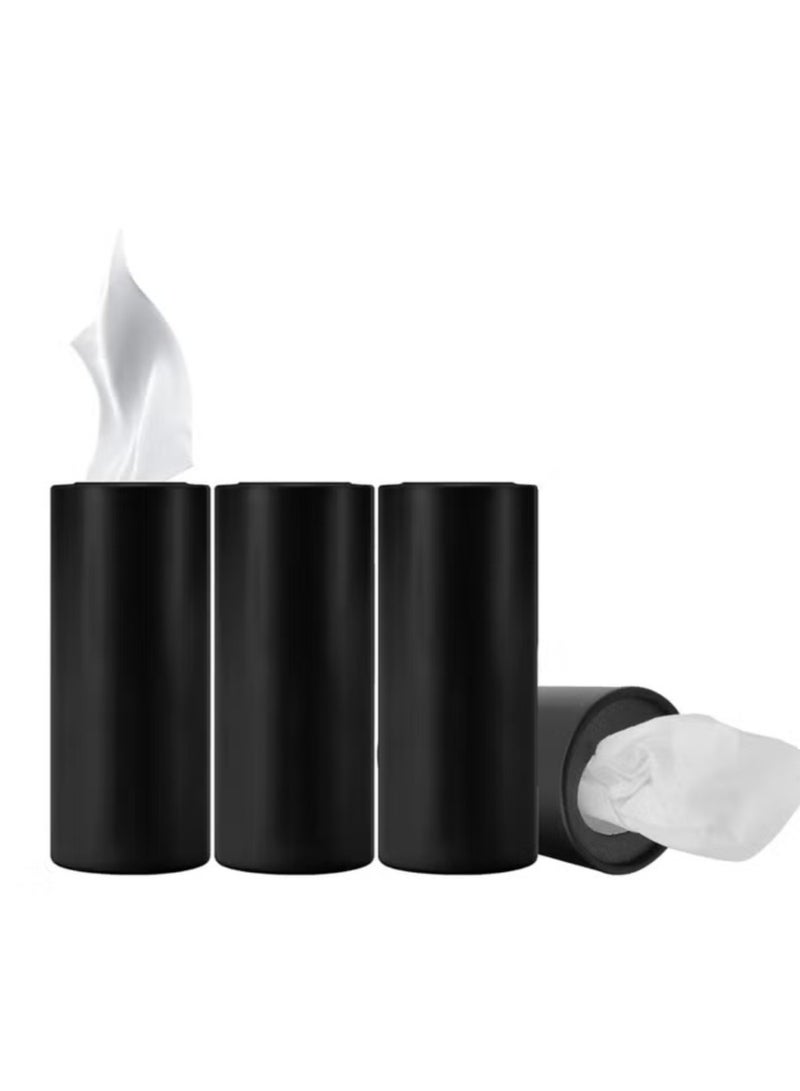 Car Tissues Boxes,Fine Fluffy Facial Tissues 4 Boxes of 3 Ply x 40 Sheets，Canned Tissue Cylinder Tissue Boxes Perfect for Car Cup Holder Car Tissue Holder, Travel Tissues  - Image 1