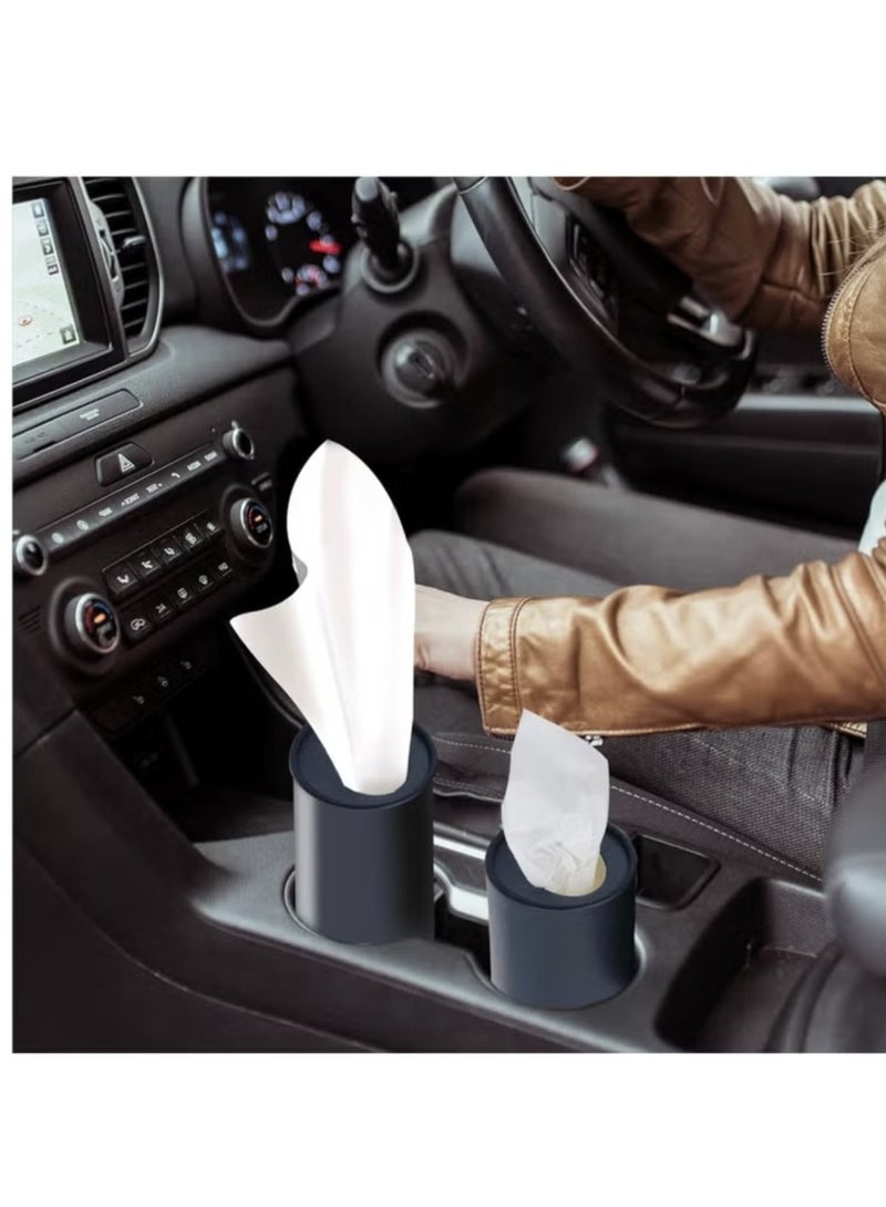 Car Tissues Boxes,Fine Fluffy Facial Tissues 4 Boxes of 3 Ply x 40 Sheets，Canned Tissue Cylinder Tissue Boxes Perfect for Car Cup Holder Car Tissue Holder, Travel Tissues  - Image 3