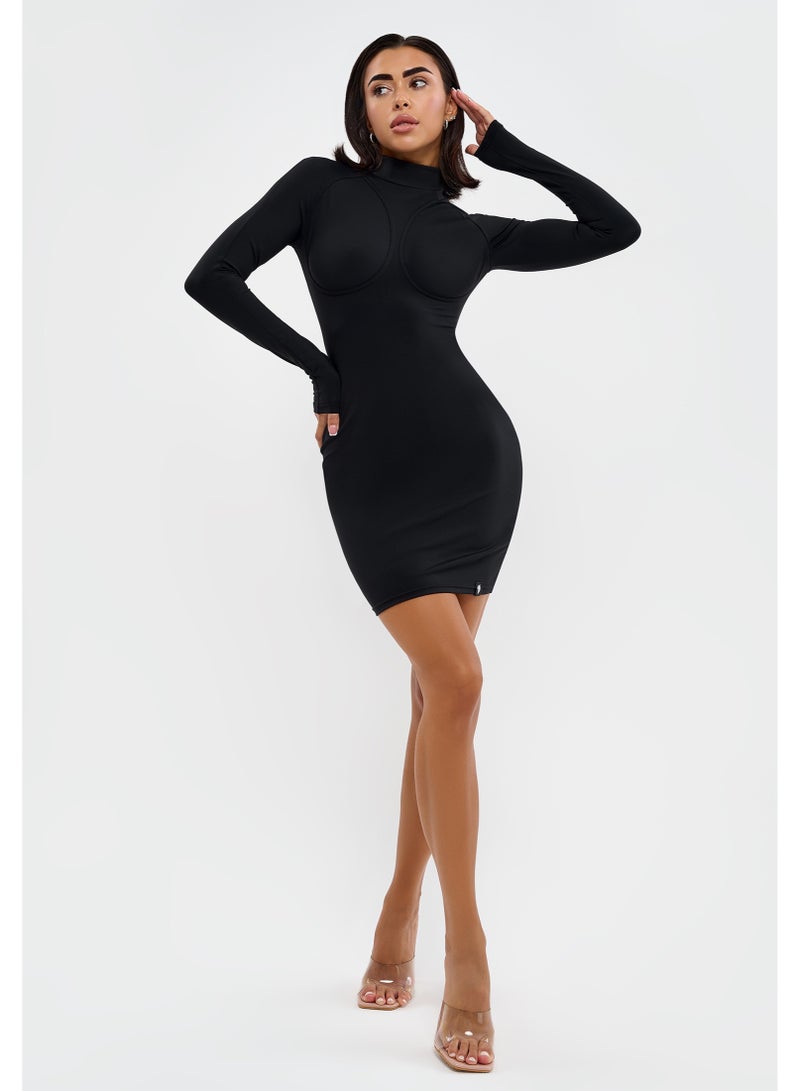 Bona Fide Fitted Turtleneck Dress - Image 3