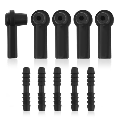 Salior 5PCS Brake Bleeder Kit Connector,Brake Fluid Bleeder Kit Bleeding Adapter Joint for Quick Brake Fluid/Air Changes,Brake Bleeder Hose Connector Fit Brake Bleeder Bottle,Vacuum Brake Bleeder - Image 1