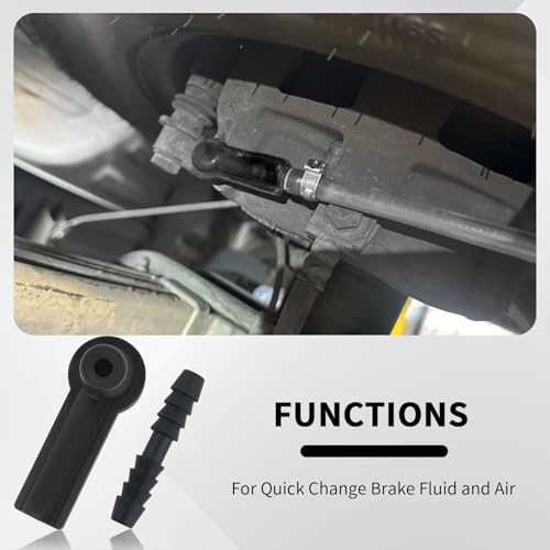 Salior 5PCS Brake Bleeder Kit Connector,Brake Fluid Bleeder Kit Bleeding Adapter Joint for Quick Brake Fluid/Air Changes,Brake Bleeder Hose Connector Fit Brake Bleeder Bottle,Vacuum Brake Bleeder - Image 5