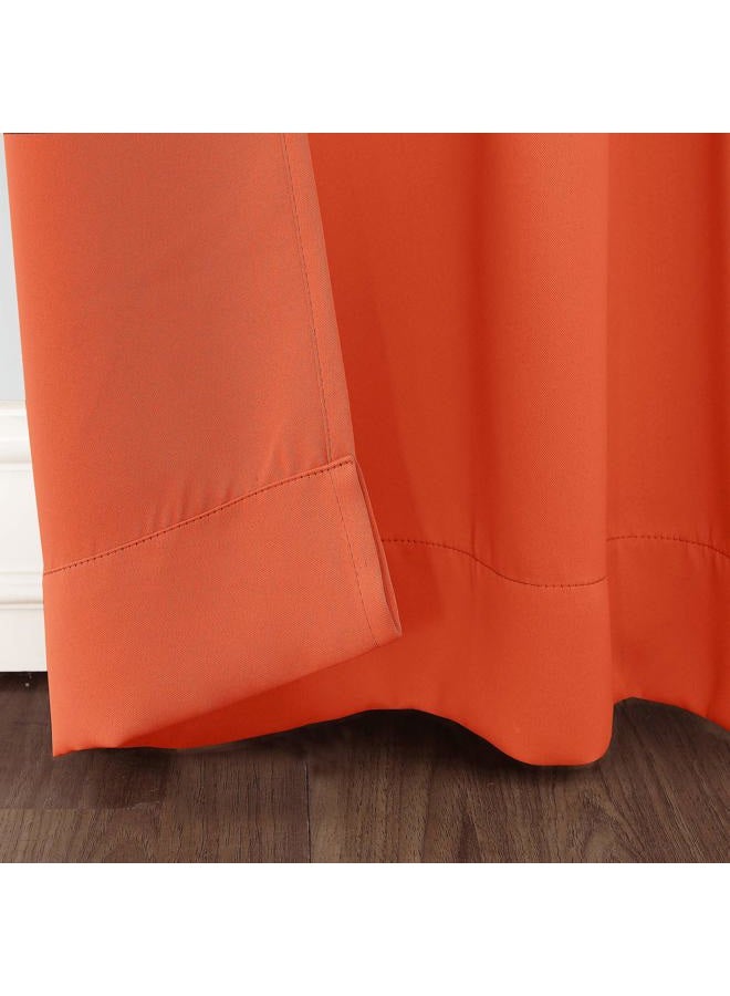 Sun Zero Riley Kids Bedroom Blackout Grommet Curtain Panel, 40" x 84", Orange - Image 3