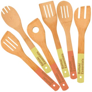 BaHoki Essentials Bamboo Cooking Utensils  Assorted Natural Cooking Wooden Utensils  ChemicalFree  Great for The Average Cook  with Dip Dyed Handles in Yellow and Orange  Set of 6 - pzsku/Z559BBCA5C122B2FC801AZ/45/1749490616/d494a029-c328-43a4-81a1-7e781979f487