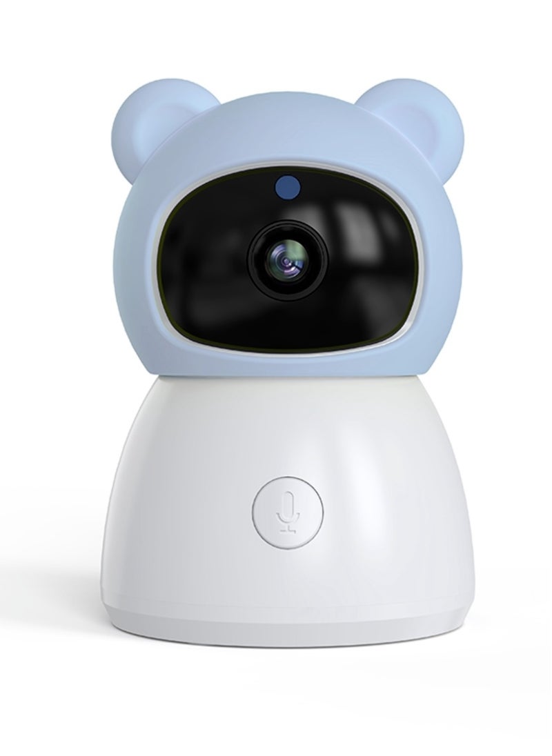 Ayeeb Baby Monitor Toddler Security Portable Wifi Camera Smart Control Wireless Remote Access 1080P Video Rotation Digital Two-way Audio, 5 inch HD Screen Display, Vox Mode Infrared Night Vision Teddy Webcam( Pastel Blue Bear)  - Image 4