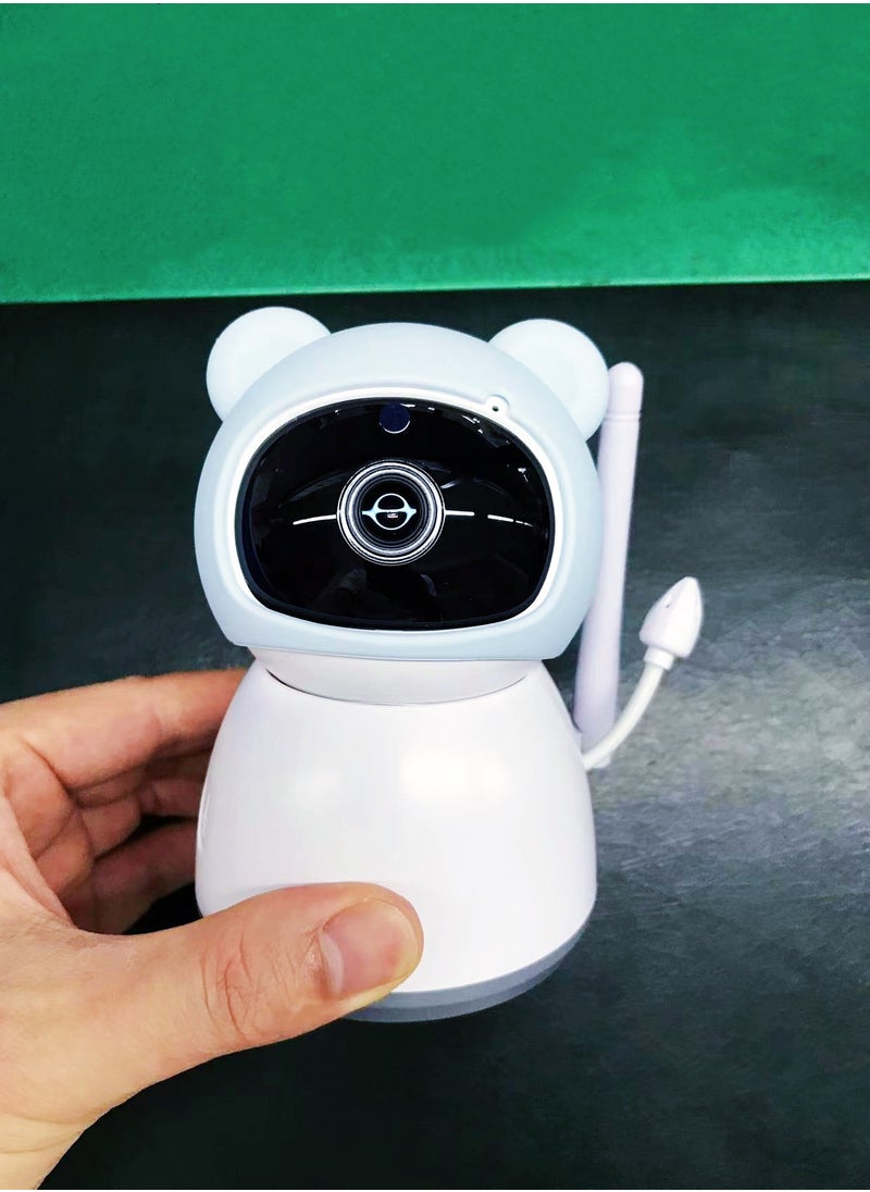 Ayeeb Baby Monitor Toddler Security Portable Wifi Camera Smart Control Wireless Remote Access 1080P Video Rotation Digital Two-way Audio, 5 inch HD Screen Display, Vox Mode Infrared Night Vision Teddy Webcam( Pastel Blue Bear)  - Image 5