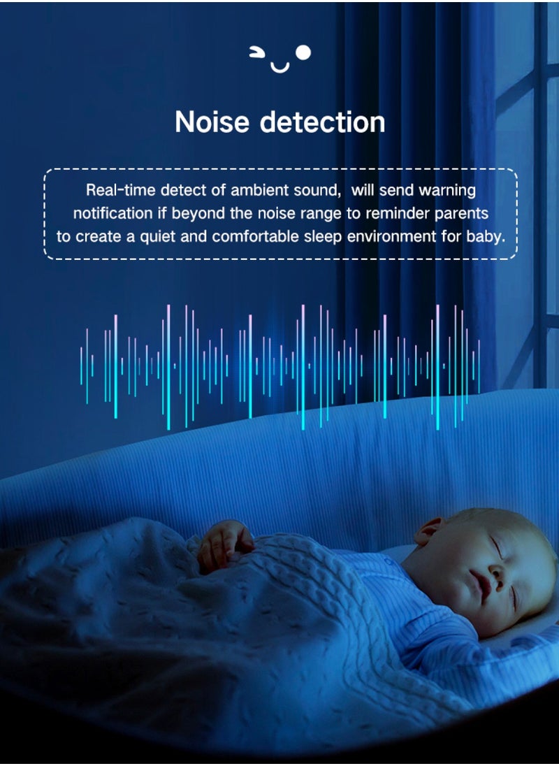 Baby Monitor Toddler Security Portable Wifi Camera Smart Control Wireless Remote Access 1080P Video Rotation Digital Two-way Audio, 5 inch HD Screen Display, Vox Mode Infrared Night Vision Teddy Webcam( Pastel Blue Bear)