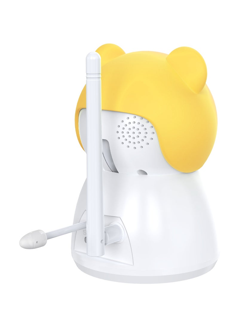 Baby Monitor Toddler Security Portable Wifi Camera Smart Control Wireless Remote Access 1080P Video Rotation Digital Two-way Audio, 5 inch HD Screen Display, Vox Mode Infrared Night Vision Teddy Webcam( Pastel Blue Bear)