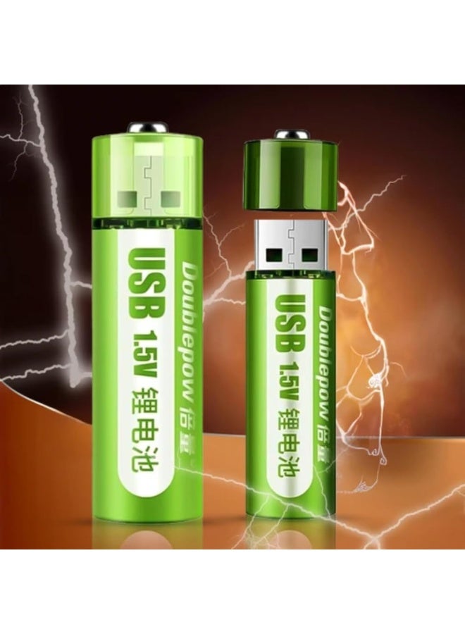SAFENHAND AA Batteries USB Rechargeable Battery 1800mWh Lithium-ion ECO-Friendly & Recyclable Double A 1.5V High Capacity Quick Charging Battery for Mouse/Toy/Remote Control/Shaver/Flashlight (8)  - Image 5