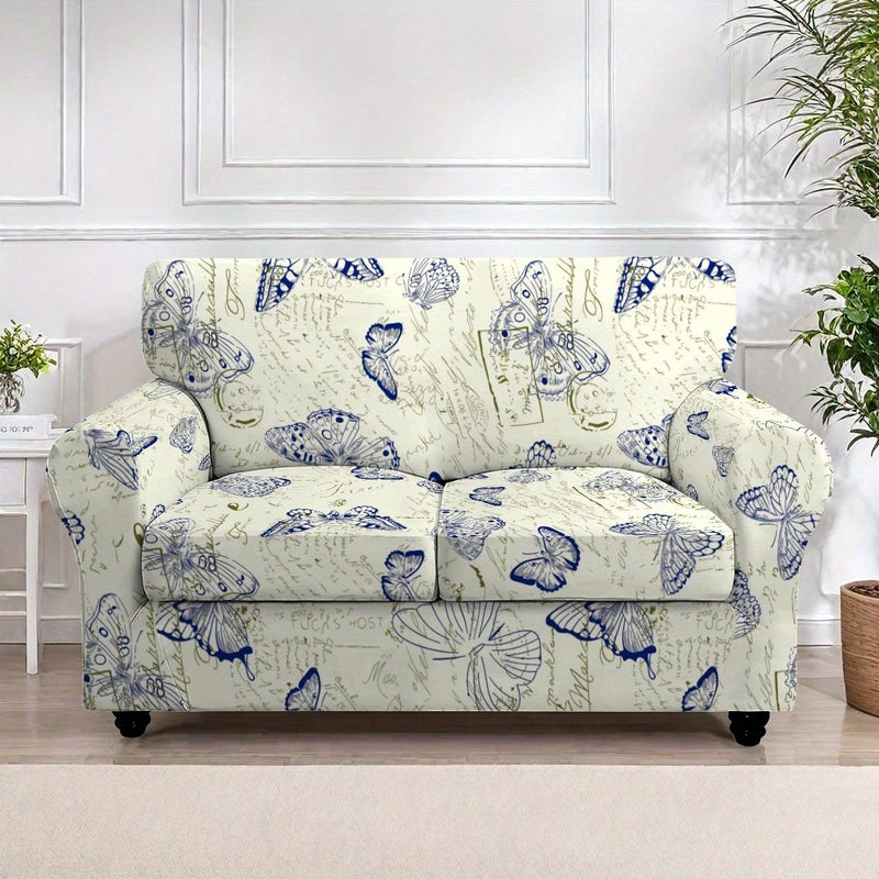 Two Seater Four Seasons Elastic All Inclusive Sofa Cushion Cover Set With Split Design For Single Double And Triple Sofas - Image 5